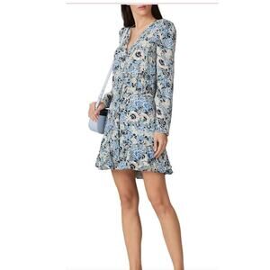 Veronica Beard Riggins Floral Button Front Dress Size 12 *READ